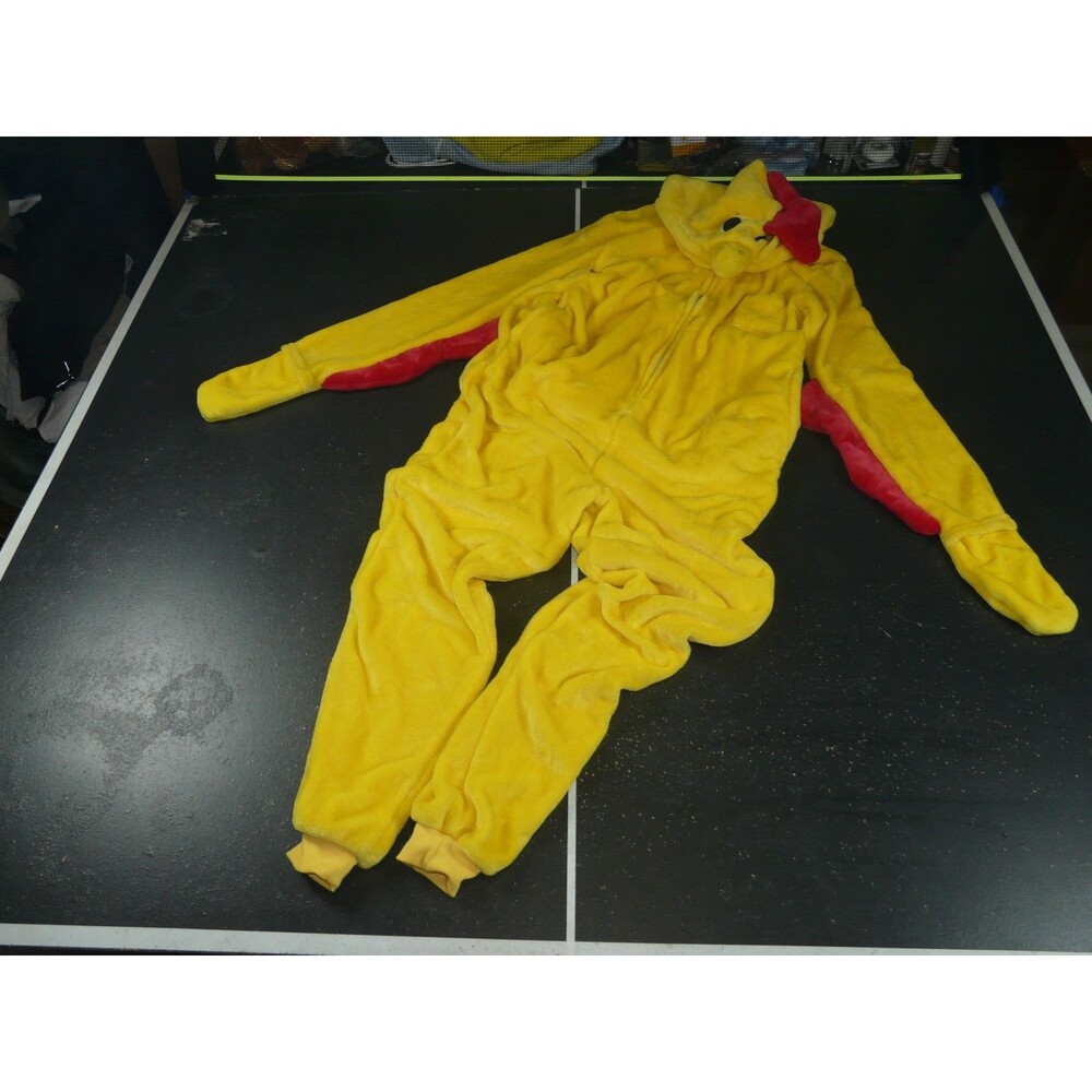 Yellow Red Chicken Unisex Adult Large Animal Cosplay Costume Kigurumi Jumpsuit